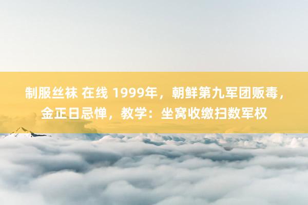 制服丝袜 在线 1999年，朝鲜第九军团贩毒，金正日忌惮，教学：坐窝收缴扫数军权